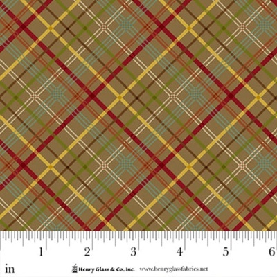 Tecido Henry Glass Pennyberry Farm Kim Diehl 2007-33 Brown