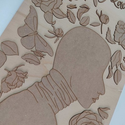 Quadro "Lady Butterfly" 50x70x1cm