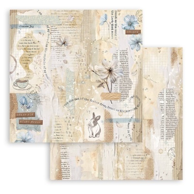 FOLHA PAPEL SCRAP STAMPERIA 30,5X30,5CM Secret Diary SBB 990