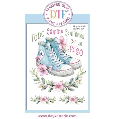 TRANSFER DTF-007G 20X28.5CM SAPATILHAS AZUIS  841065