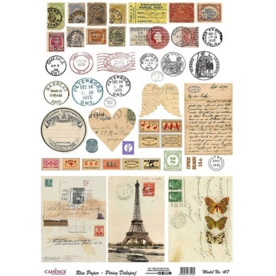 Papel de Arroz SELOS CADENCE 30x41cm PA417