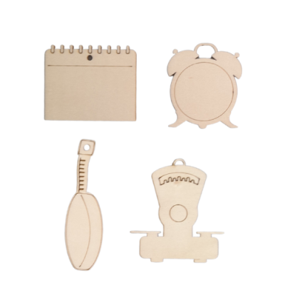 4 Aplicações Relógio,  Régua, Balança e Calendário 5 a 8cm Alt. 98463