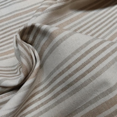 Tecido "Malibu" Risca Creme / Bege / Cru T02283