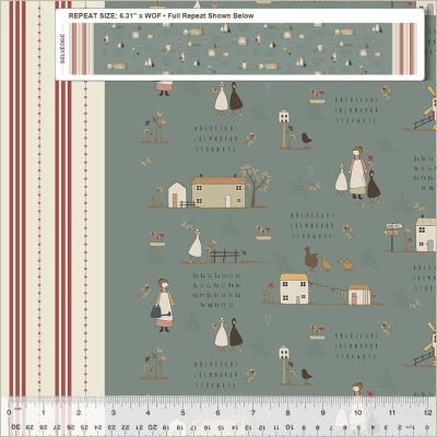 Tecido Windham Fabrics "Petite Jeanne" by L'Atelier Perdu 53941 -2