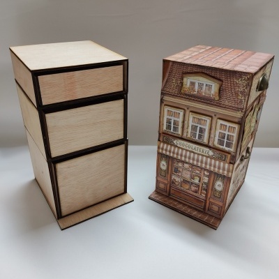 Caixa madeira c/25x13x15cm CC01 "Chocolate"