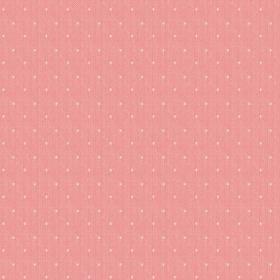 Tecido rosa claro com pequenas bolinhas brancas