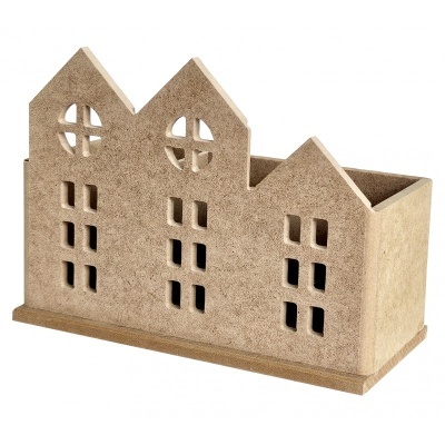 Caixa "3 Casas" mdf 18x24x9cm  650175