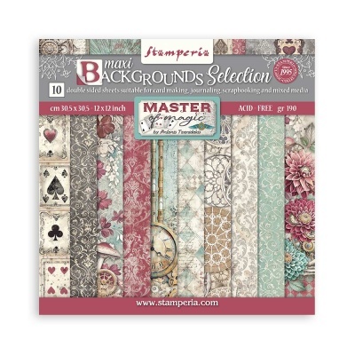 Bloco Scrapbooking 10F 30,5x30,5 (12"x12") Maxi Background selection - Master of Magic  SBBL 167
