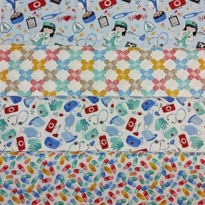 TECIDO Blank Quilting Pam Branch "Doctors ara everyday heroes" 1926 T1701