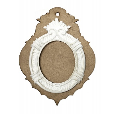 Placa mdf c/moldura resina 17x13cm 640189