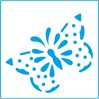 Stencil 10x10cm - Borboleta ST-X-035