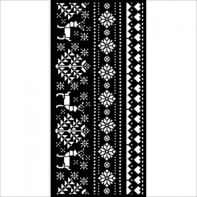 Stencil 12X25cm - Christmas border deer KSTDL72