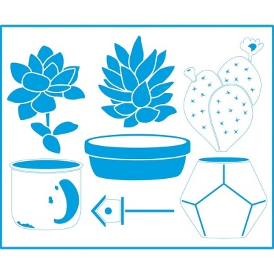 STENCIL LITOARTE 20X25CM STR-177