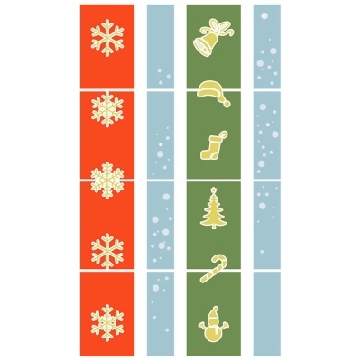 Stencil 20x20cm Natal - Barras Natalinas Ref.: STXXN-017