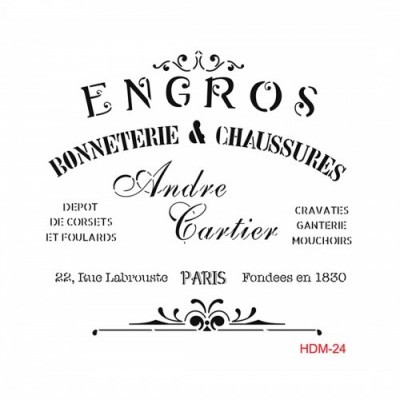 STENCIL CADENCE 25x25CM HDM24