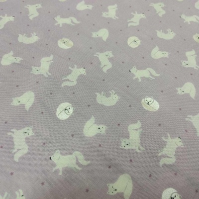 TECIDO LEWIS & IRENE Small things-Polar animals Mauve T1701