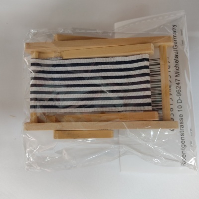 Cadeira praia madeira azul 10cm