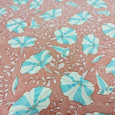 Tecido Tilda "GardenLife" Striped Petunia Coral 100309