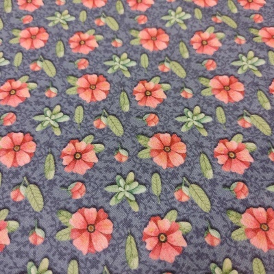 TECIDO FUXICOS E FRICOTES Flore mini Azul AM009