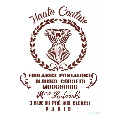 MISS STENCILS 28x21cm MNL001