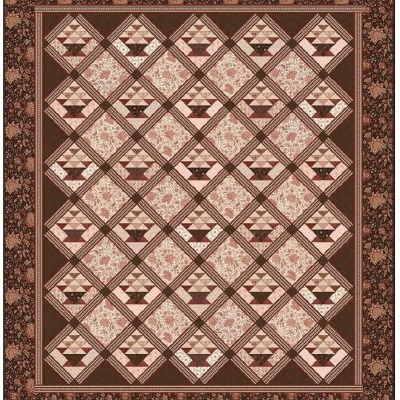 Tecido "EVELYN'S HOPE CHEST" FUNKY LEAF R101079D  RED