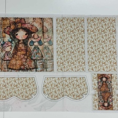 Tecido "Whish" painel Boneca FC1454