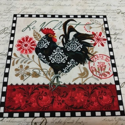 Tecido StudioE Fabrics "Le Poulet" 5463P T1589