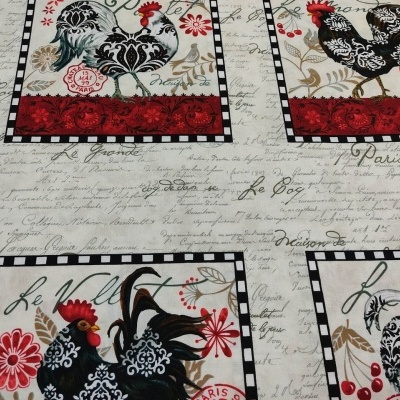 Tecido StudioE Fabrics "Le Poulet" 5463P T1589