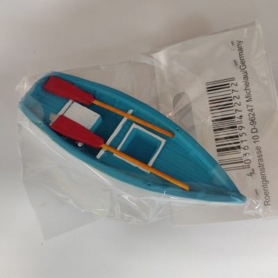 Barco resina 10x3.5x1.8cm azul