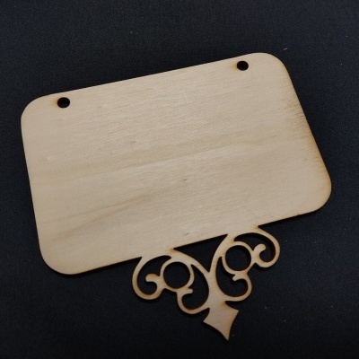 Placa / moldura madeira (mdf) 13x12,5cm 98203.13