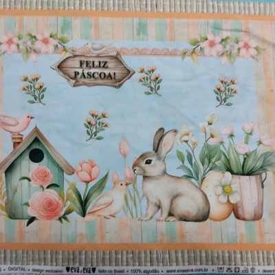 Tecido Eva&Eva Painel com 4 individuais (50x37cm)  DGPS005