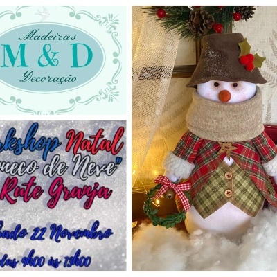 Workshop Natal com RUTE GRANJA sábado 22 de Novembro das 9h00 às 13h00