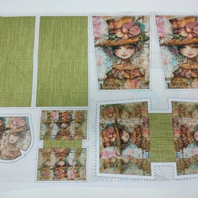 Tecido "Whish" painel Boneca FC1453