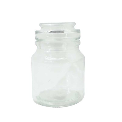 Frasco de vidro com tampa pequeno  10cm  5050.1