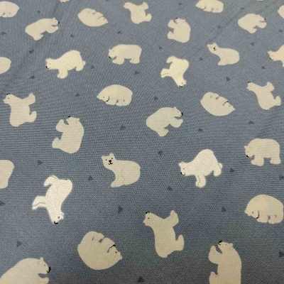TECIDO LEWIS & IRENE Small things-Polar animals Azul T1701