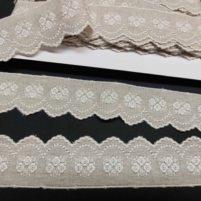 Bordado 94% linho/6% alg. 45mm B0446