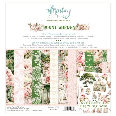 ALBUM SCRAP 12F. 30,5X30,5CM MINTAY "peony garden" MT-PEO-07