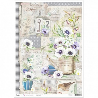 Papel arroz A3 Anemones CIAO BELLA CBRM026
