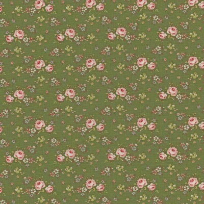 Tecido Tilda  "Creating Memories" SUMMER GRACIE FLORAL GREEN   T 130151
