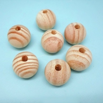 Bola de madeira com furo 2cm at 96082.2