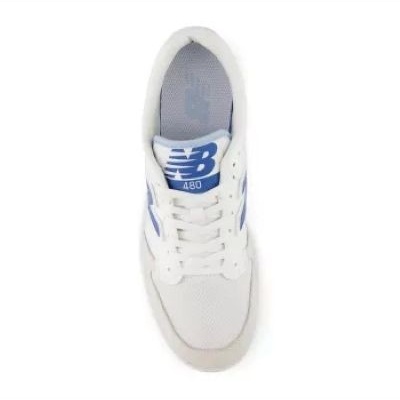 Ténis New Balance BB480LFB White Blue Logo