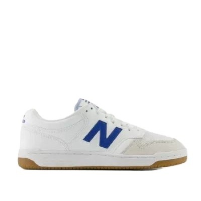Ténis New Balance BB480LFB White Blue Logo