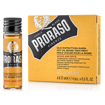 Óleo quente para a barba Proraso 4 x17ml