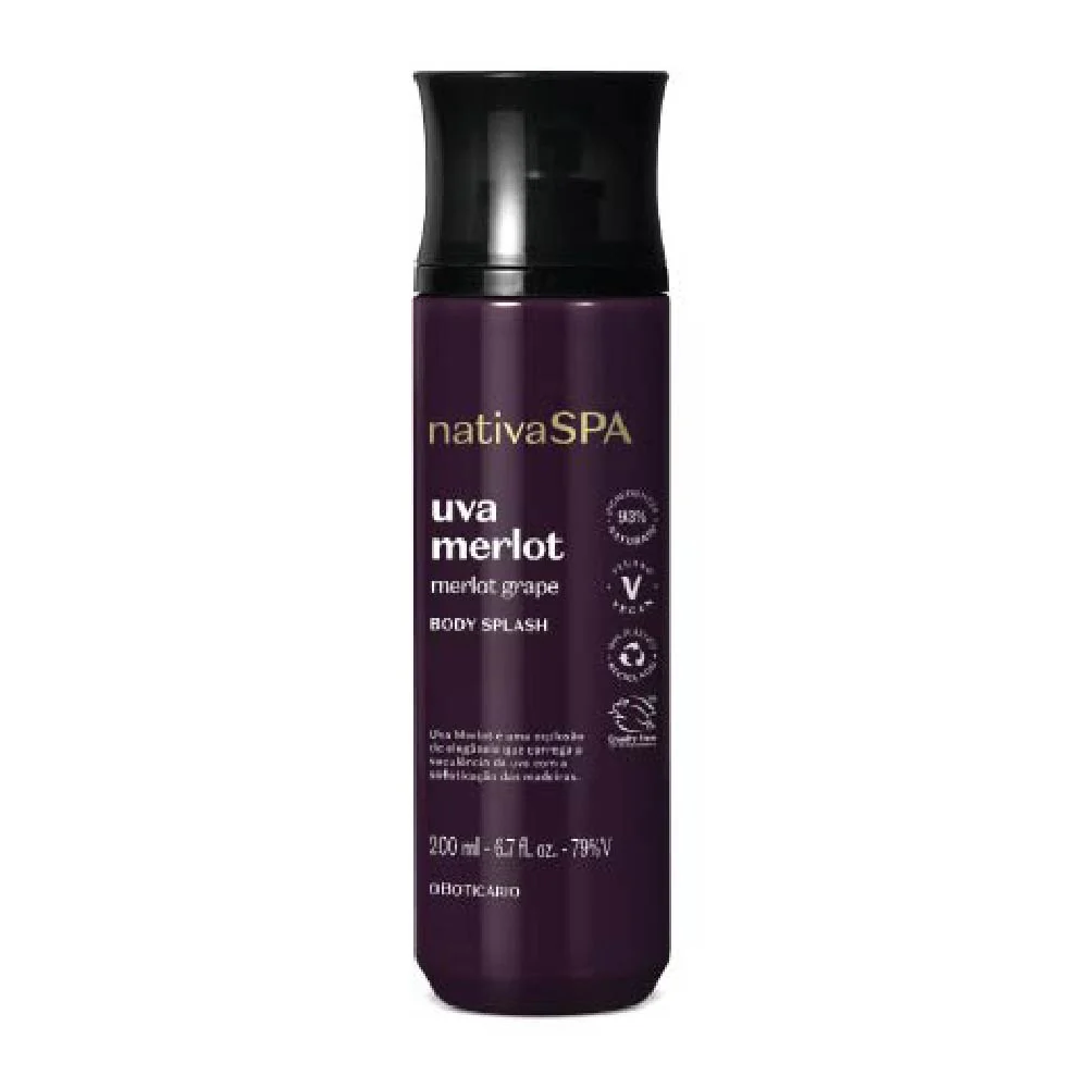 Body Splash Nativa Spa Uva Merlot, 200ml | O Boticário