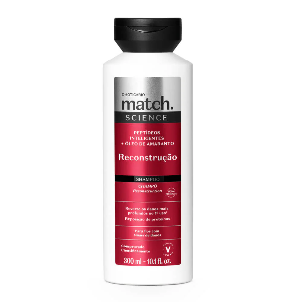 Shampoo Match Science Reconstrução 300ml | O Boticário
