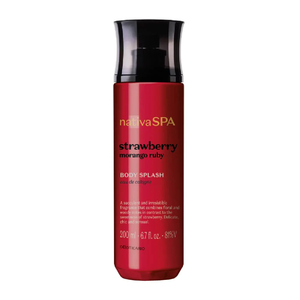 Body Splash Nativa Spa Morango Ruby, 200ml | O Boticário