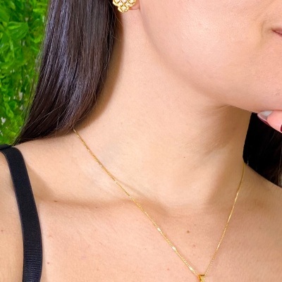 Conjunto&#x20;Trevo&#x20;com&#x20;Zirc&#x00F3;nicas&#x20;-&#x20;Inspira&#x00E7;&#x00E3;o&#x20;-&#x20;Banhado&#x20;Ouro&#x20;18k