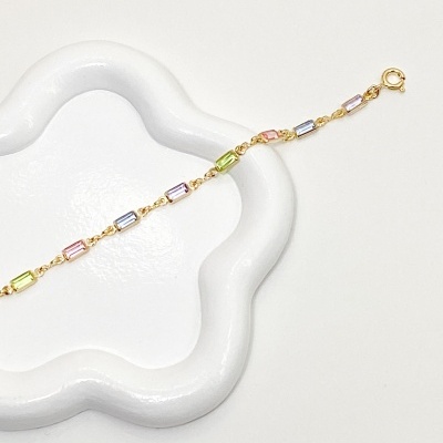 Pulseira&#x20;Delicada&#x20;Colorida&#x20;-&#x20;Banhada&#x20;Ouro&#x20;18k