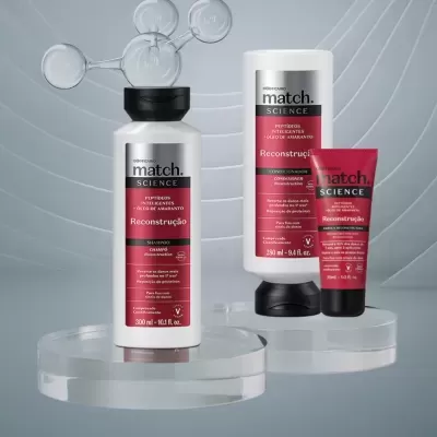 Shampoo&#x20;Match&#x20;Science&#x20;Reconstru&#x00E7;&#x00E3;o&#x20;300ml&#x20;&#x7C;&#x20;O&#x20;Botic&#x00E1;rio
