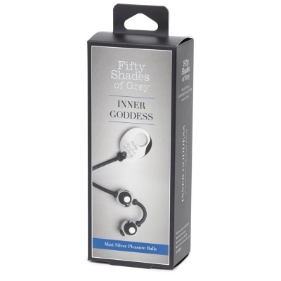 Embalagem para bolas de prazer Mini Silver da marca Fifty Shades of Grey